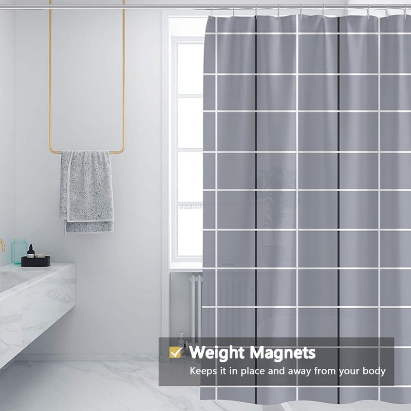 LLSCL Fabric Shower Curtain Liner with Magnets, Waterproof Hotel Quality, 72 x 72 Machine Washable - Image 4